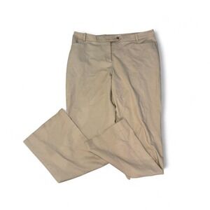 Calvin Klein Womens Tan Beige Straight Leg Dress Pants Size 10 Professional